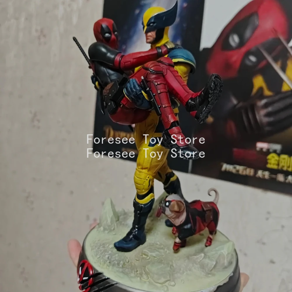 Figurka Wolverine Deadpool Anime 1/4 Marvel Kolekcja do Przytulania Model Komiksowy Figurka z Żywicy Ozdoba na Biurko Prezent Zabawki dla Dzieci