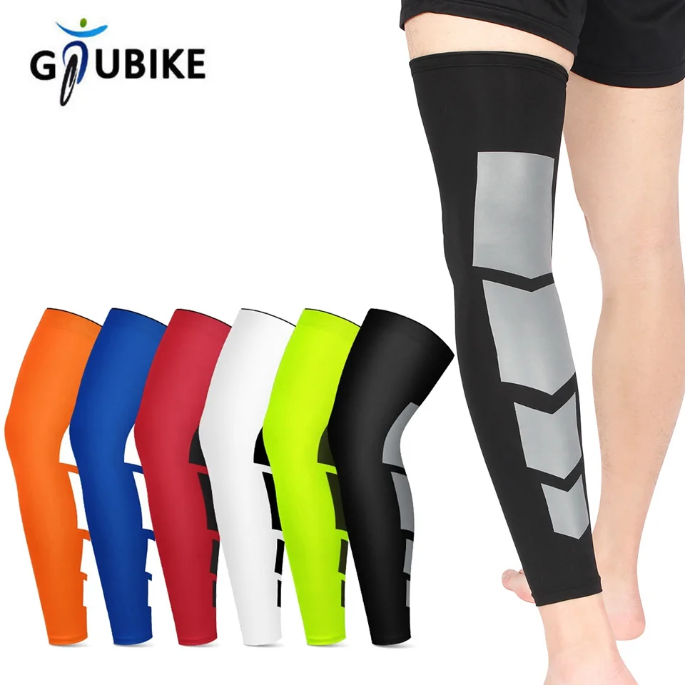 

GTUBIKE 1PC Leg Compression Sleeves, Full Leg Sleeve Long Knee Brace Knee Support Protect Basketball Football Volleyball Cycling