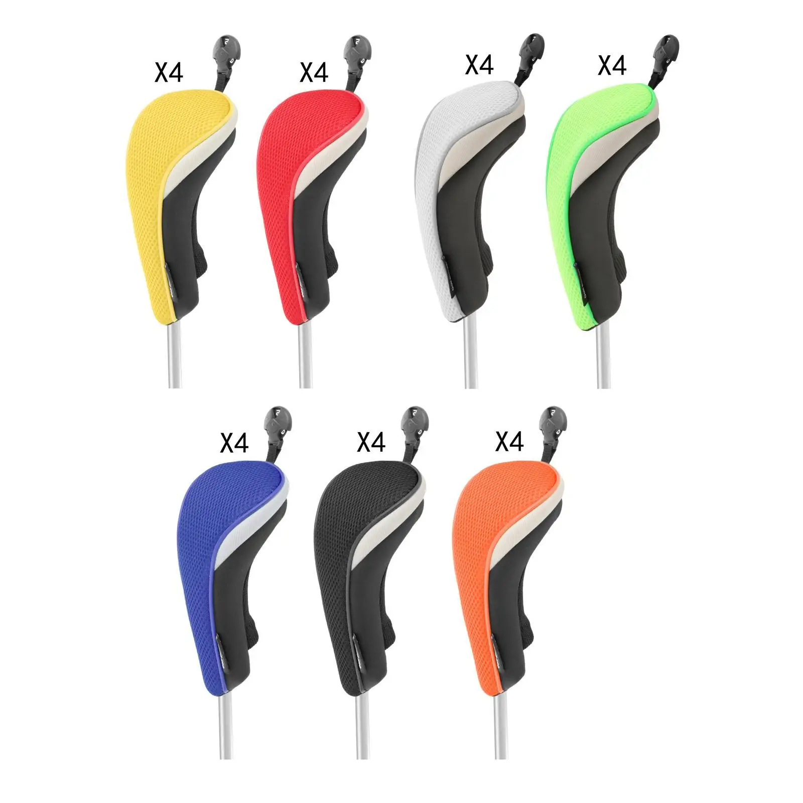 4x Thick Golf Hybrid Kopfbedeckung Interchangeable No. Tag Presents Head Cover Set Utility for Outdoors Sports