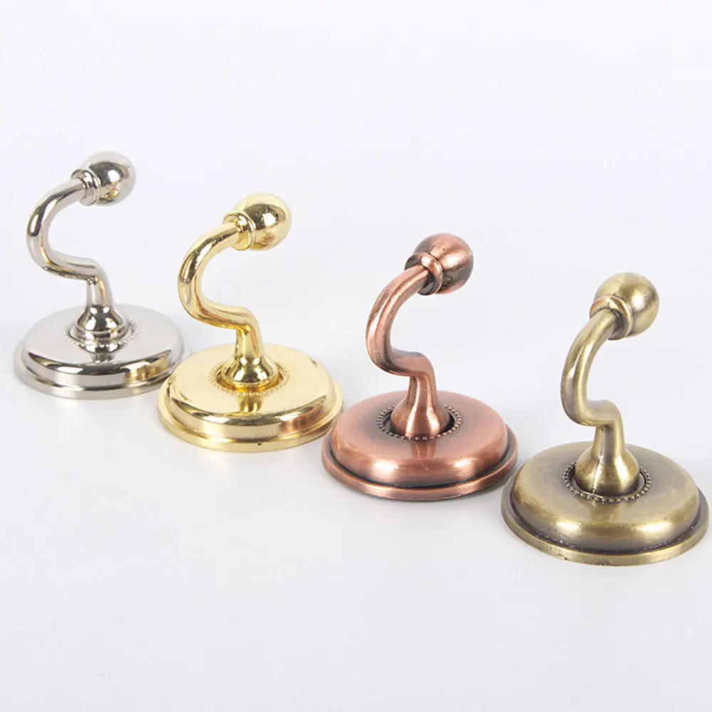 

2pcs Vintage Curtain Metal Hooks Wall Mounted Tieback Wall Hooks Hanger Holder Window Curtain Holder Multi-Purpose Hanging Hook