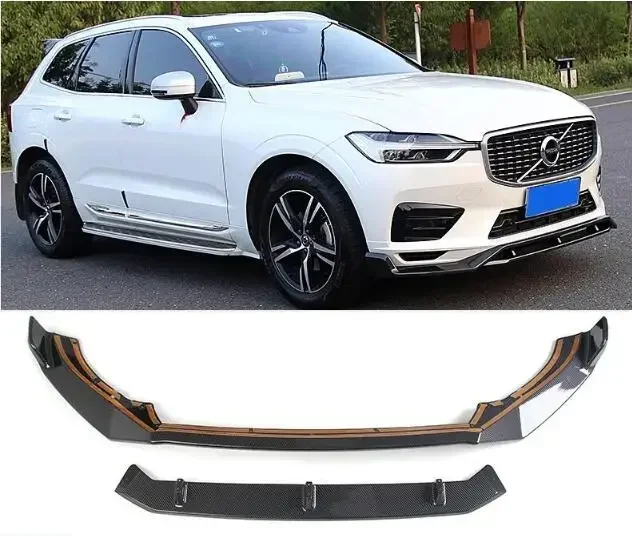 

New！ ABS Paint Car Bumper Front Splitters Lip Spoiler For VOLVO XC60 2018 2019 2020 2021 2022 2023