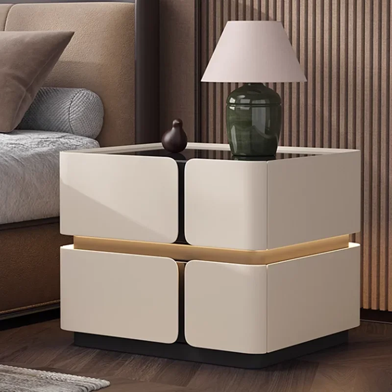 

Floating Modern Nightstands Wooden Unique Large Luxury Smart Nightstands Storage Drawers Nordic Mesitas De Noche Beds Furniture