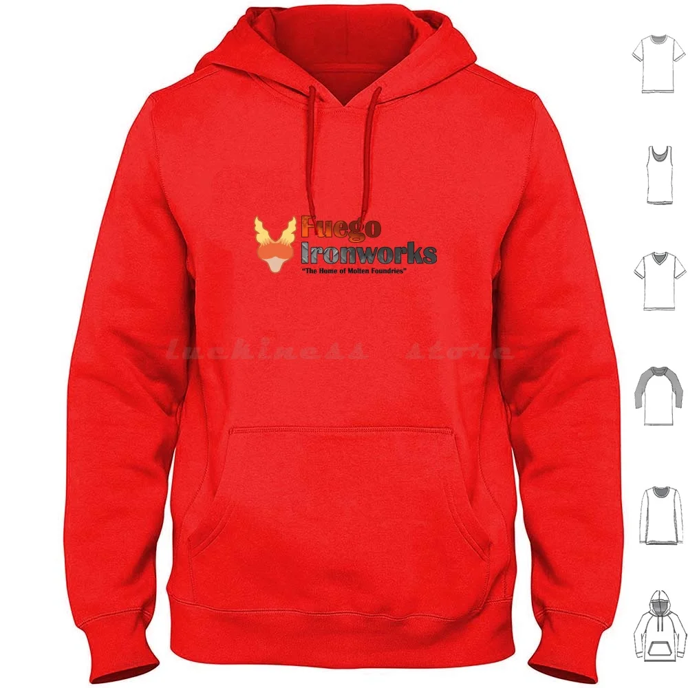 Fuego Ironworks Hoodie cotton Long Sleeve Sinnoh Magmar Fuego Ironworks Fire Type