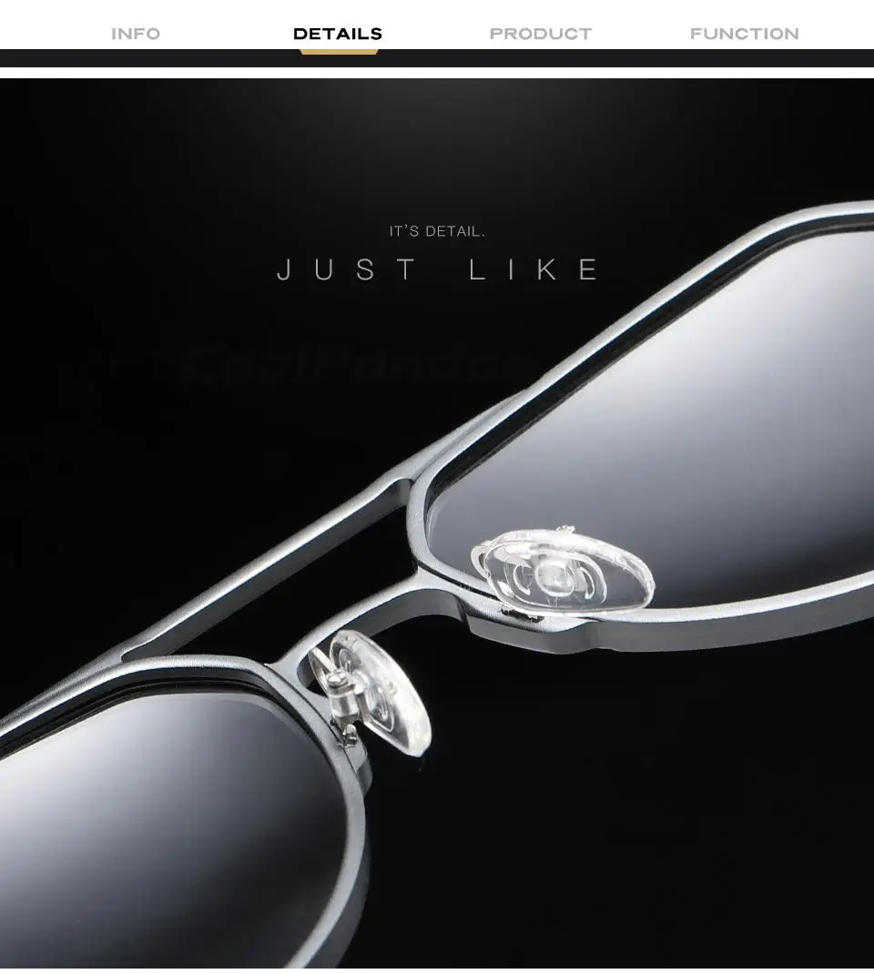CoolPandas Hohe Qualität Aluminium Photochrome Sonnenbrille Für Männer Frauen Polarisierte Chameleon Linsen Brillen Fahren Pilot Gläser – Detail 11