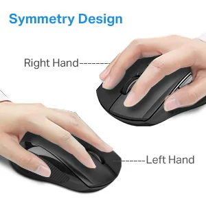 FocusOnPC 2.4G Wireless Mouse Ergonomic 6 Buttons 5 Level Adjustable DPI 800-2400 Optical Mice For PC Laptop Office Gamers