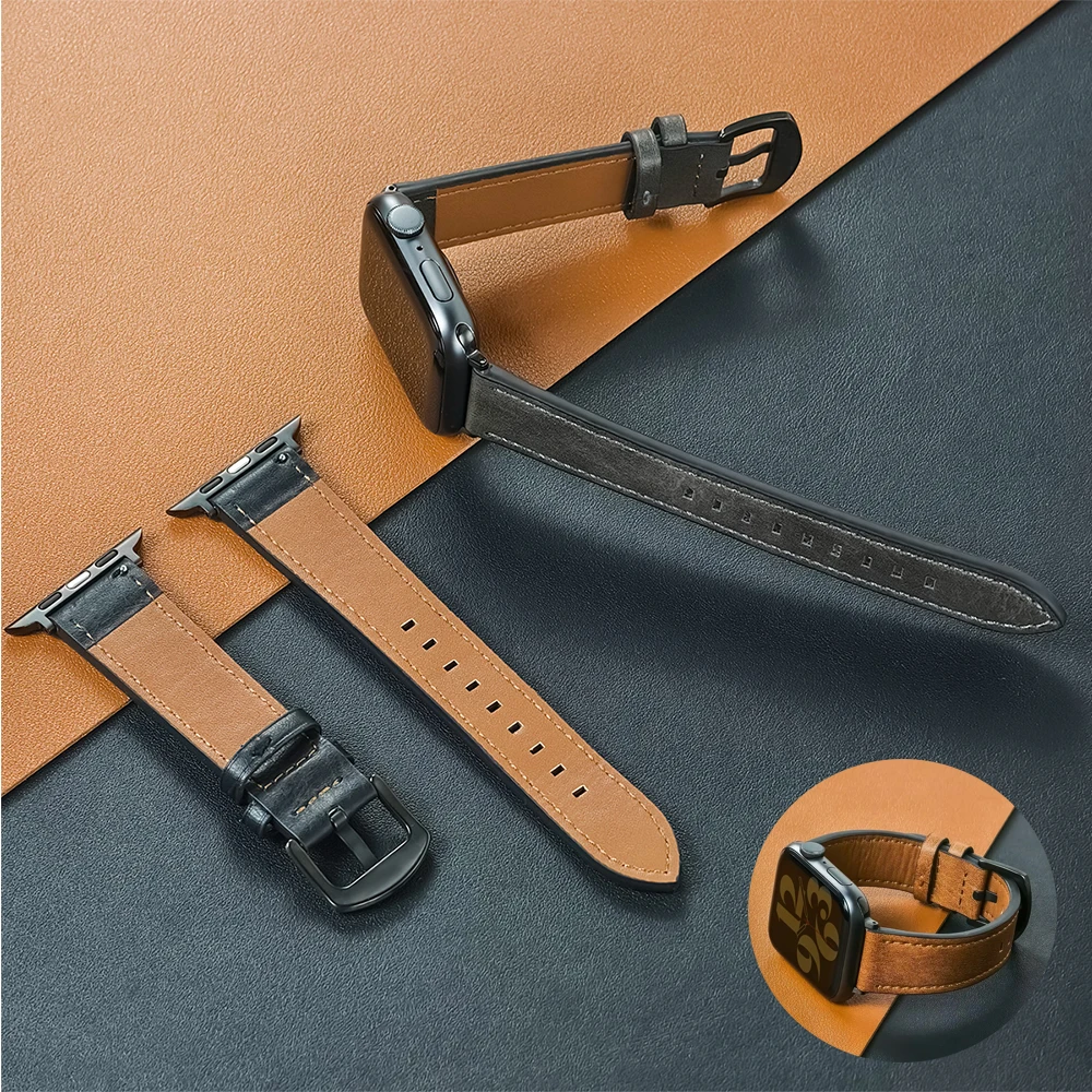 Lederarmband für Apple Armband Ultra 2 49 mm 10 9 7 8 3 4 5 6 44 mm 40 mm Armband 42 mm 46 mm Serie Herren hochwertiges 45 mm 41 mm Band