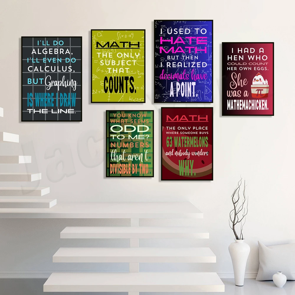 Math Puns, Funny Math Classroom Decor, Math Joke Posters, Middle School High School Math Printables, Funny Math Printables