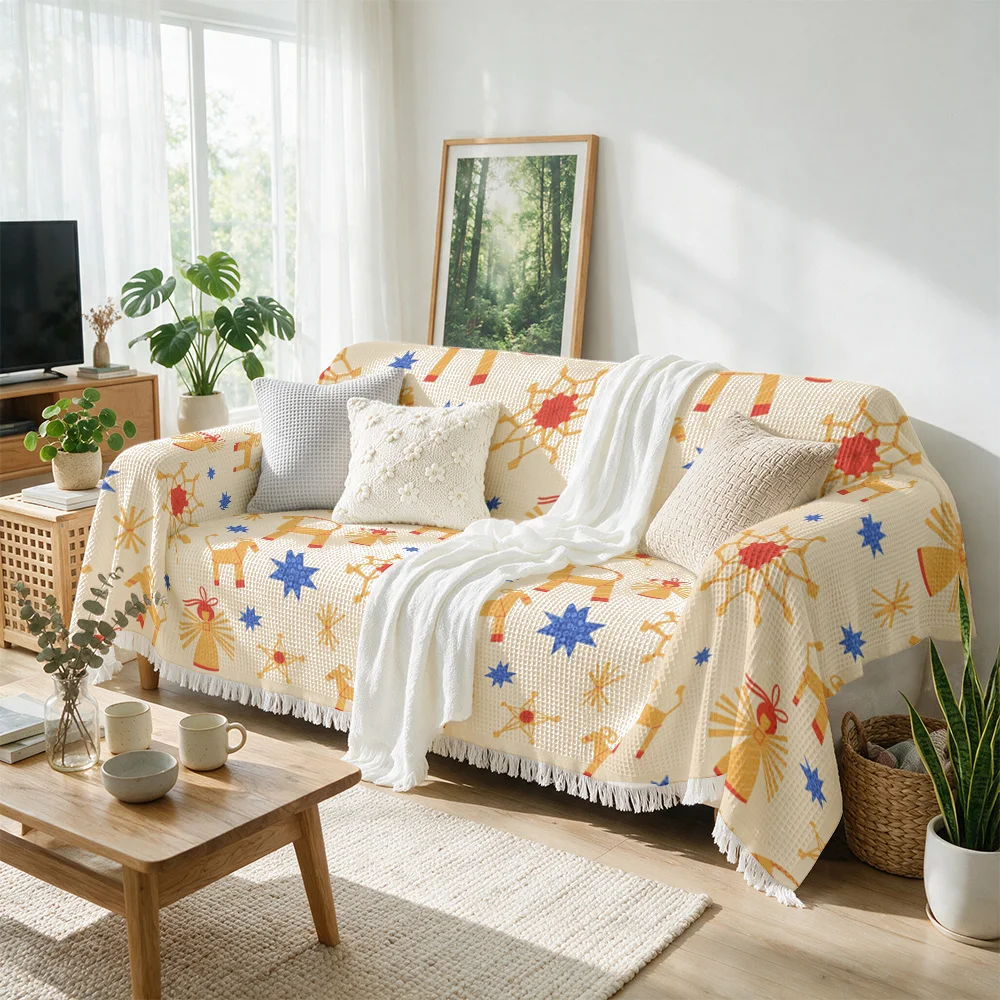 Cozy Farmhouse Rustic Throw Blanket Sofa Couch Decor Animal Print Cow Pattern Living Room Accent Throw Cover Boho Chic Home Deco