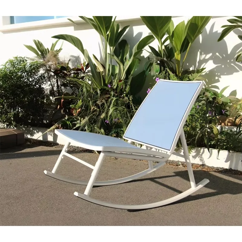 

Modern Designer Foldable Metal Sun Loungers Panel Type Relaxation Deck for Outdoor Swimming Pool for Leisure