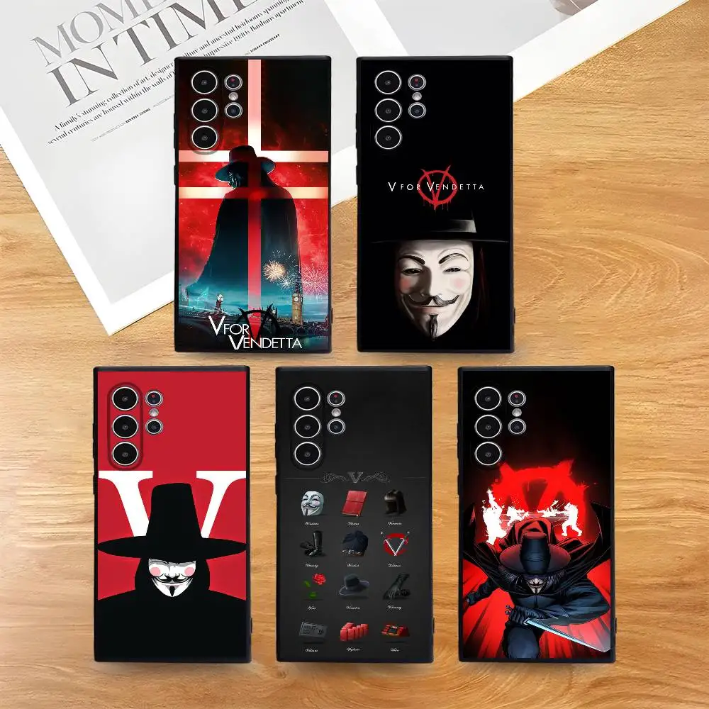 

Classic Hackers Movie V for Vendetta Phone Case for Phone S series s21 s22 s23 s24 s25 FE Plus Ultra TPU Soft to Skin-friendly c