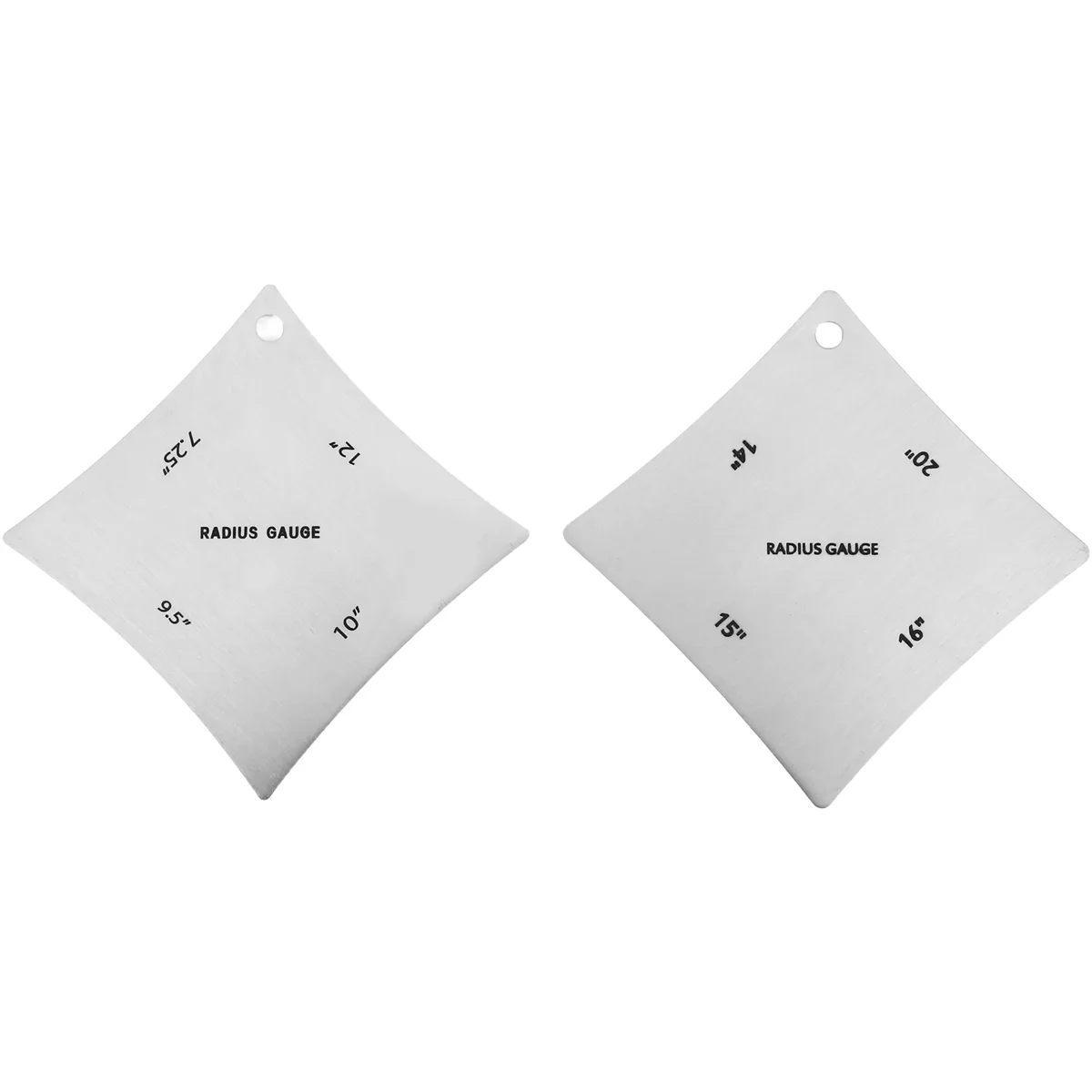 2 قطعة لوحة أصابع الجيتار لوحة الفريتس السرج الجوز نصف القطر قياس أداة الفولاذ المقاوم للصدأ الساخن