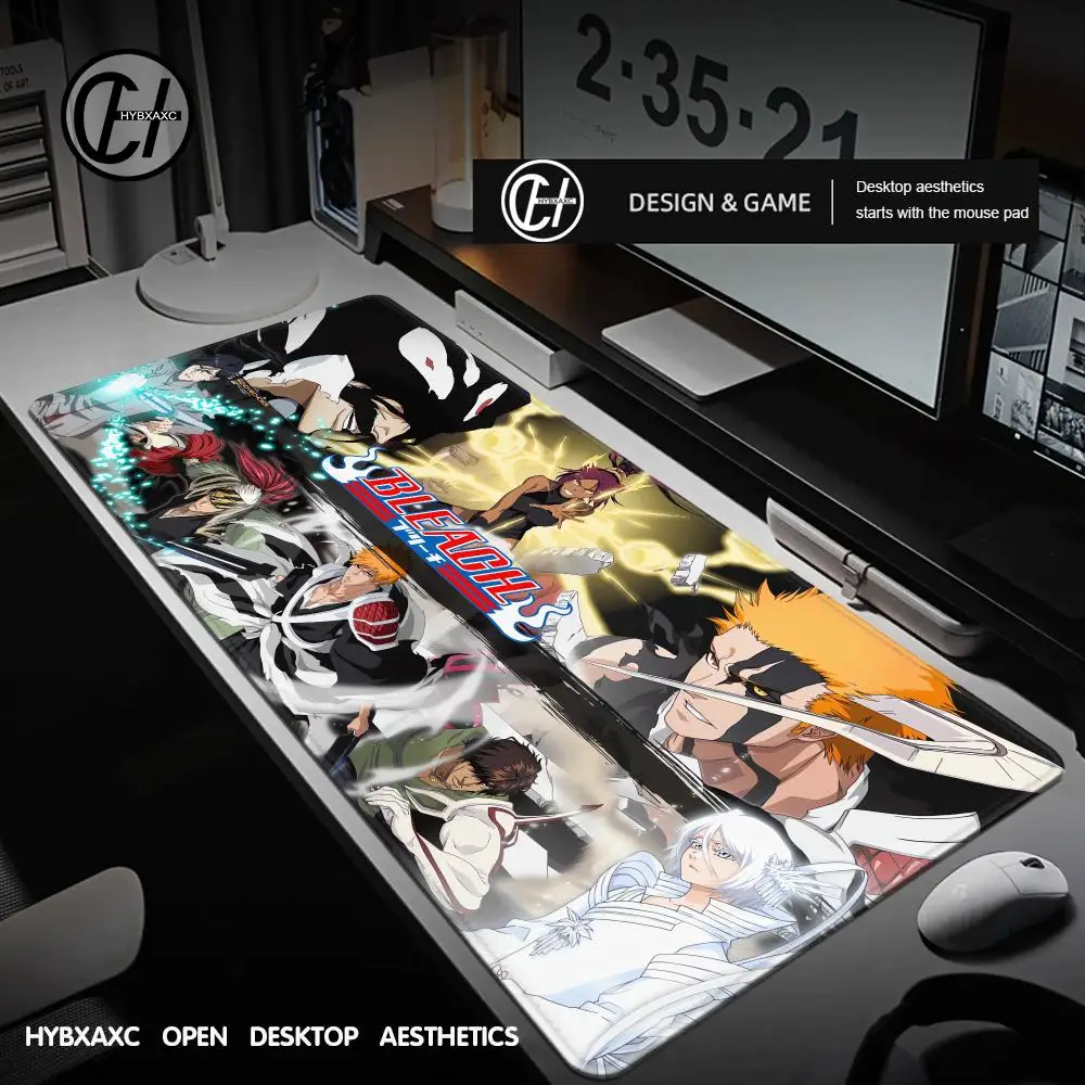 HYBXAXC Hot Anime Bleach Rubber Mouse Pad Large Mousepad Manga Panel Laptop Office Shounen Soft Table HD Printing Non-Slip Mat