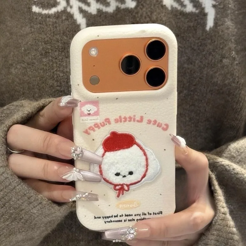 

Cute Puppy Phone Case For OPPO A59 A58 A57 A15 A15S A73 A9 A5 A56 A56S A55 A55S A53 A53S 2020 A3S A12E Lovely Plush Dog Case