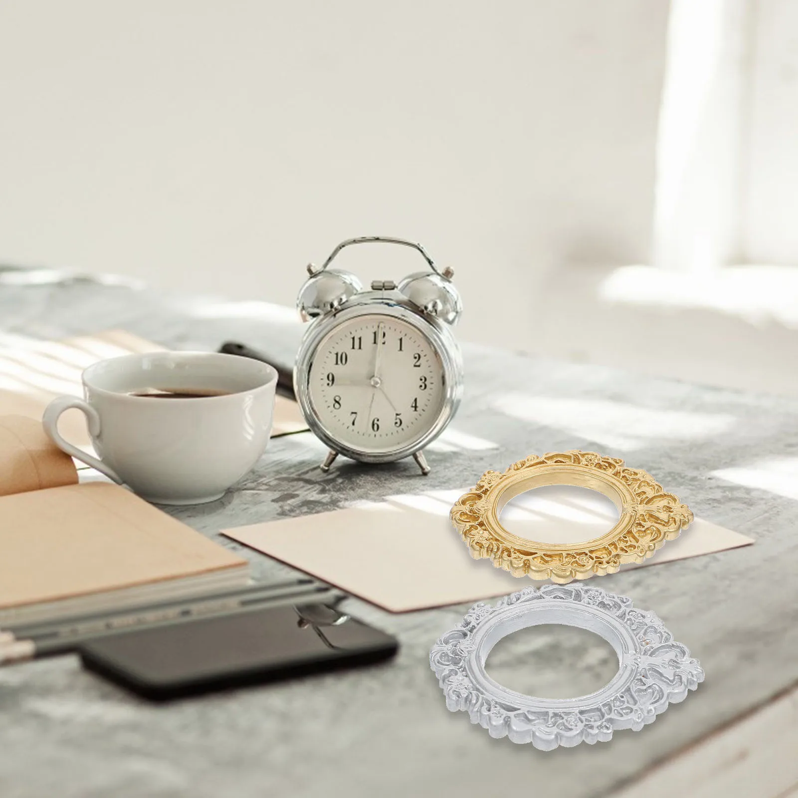 

10Pcs Mini Decorative Resin Photo Frames Artistic Handmade Picture Frame for Office Home Bedroom DIY Jewelry Making Supplies