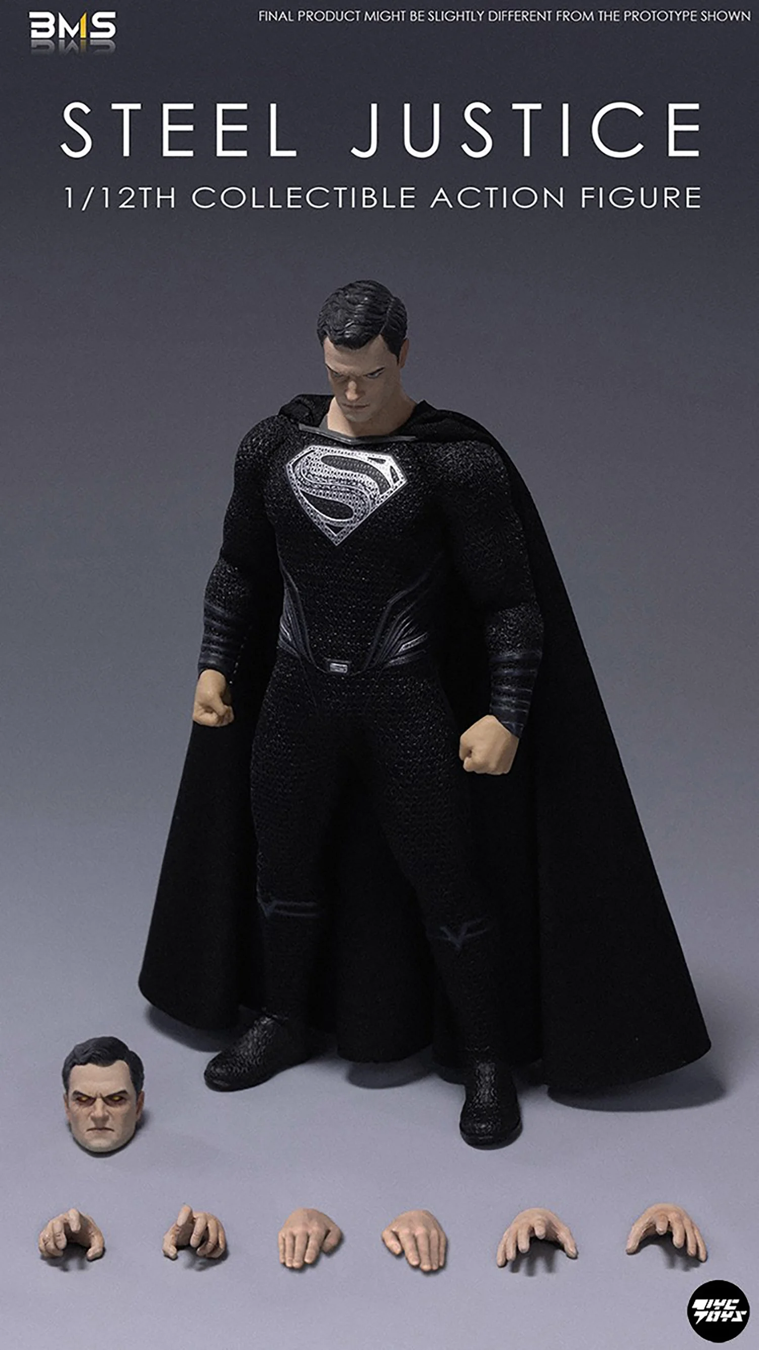 

1/12 BMS Black Steel Man Фигурка Кукла Модель 6 дюймов Высота Гибкая