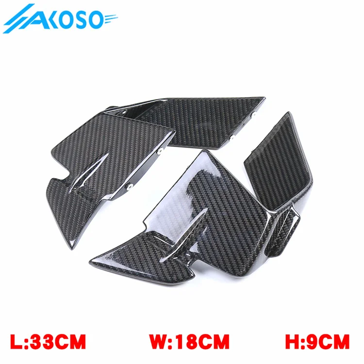 

AKOSO 100% 3K Carbon Fiber Side Panels Fixed Wings Fairing Motorcycle Winglets for S1000RR 2023 2024