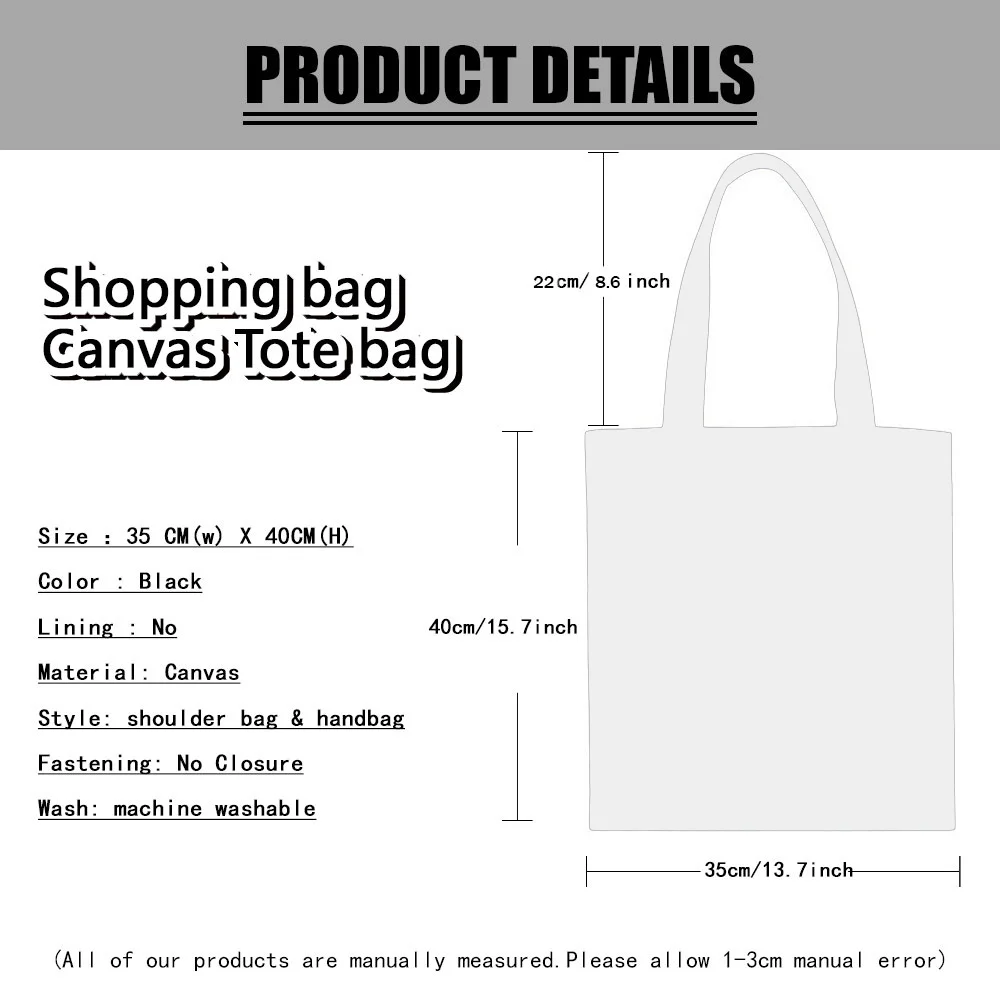 Thank You Teacher Gift Tote Bag Shopper Eco Canvas Large Capacity Shopping Organizer Travel Lunch Shoulder Side Bag for Ladies