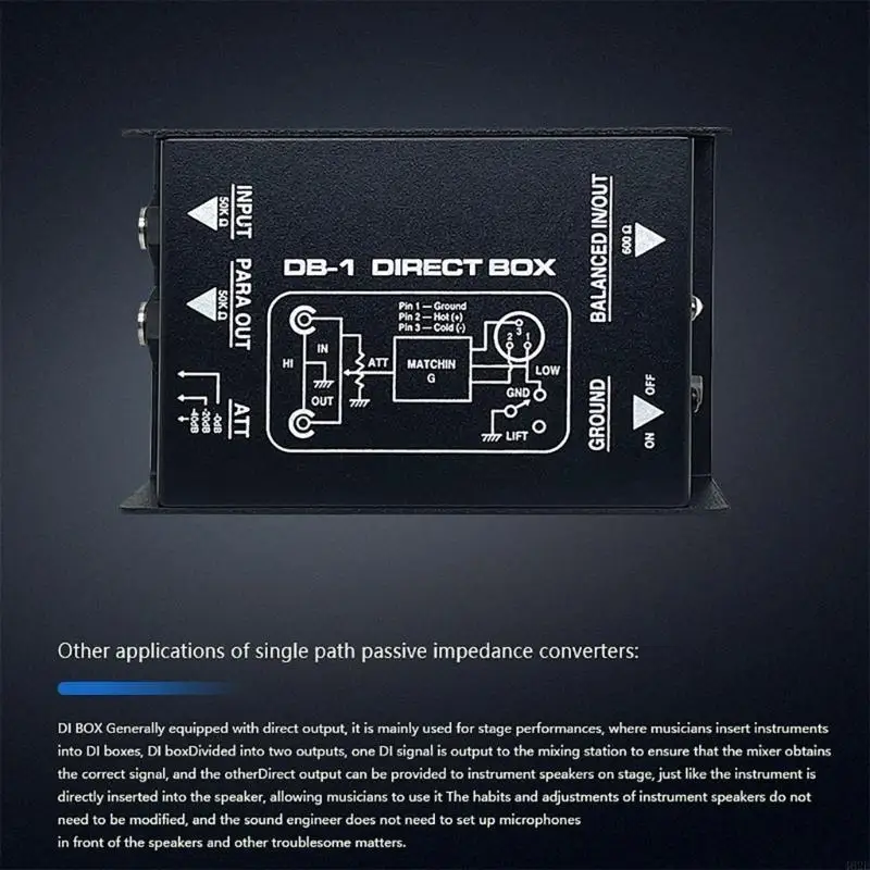 462E Durability Metal Passive Box Direct Injection Box For Live Performances
