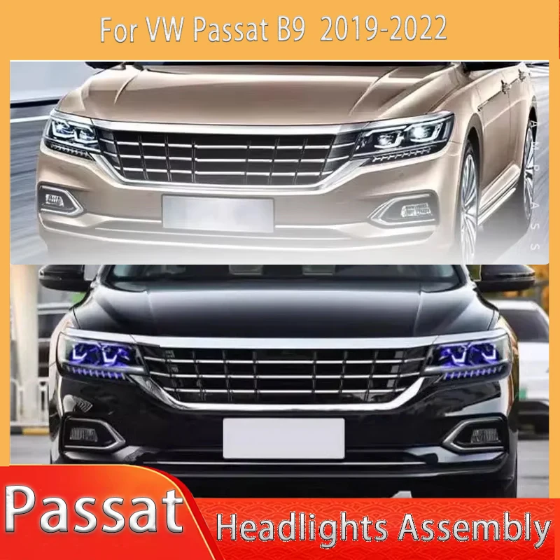 

Автомобильные фары для VW Passat B9, светодиодные фары 2019-2022, фары Passat B9, линзы проектора Drl, автомобильные