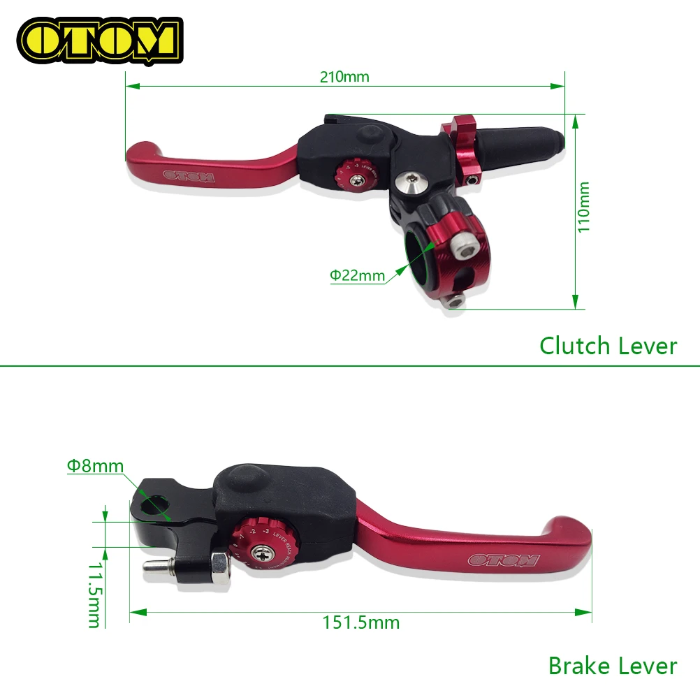 OTOM Универсальный 22 мм рычаг сцепления тормозной насос CNC Гидравлический Главный цилиндр ручка аксессуар для HONDA KTM YAMAHA KAWASAKI SUZUKI