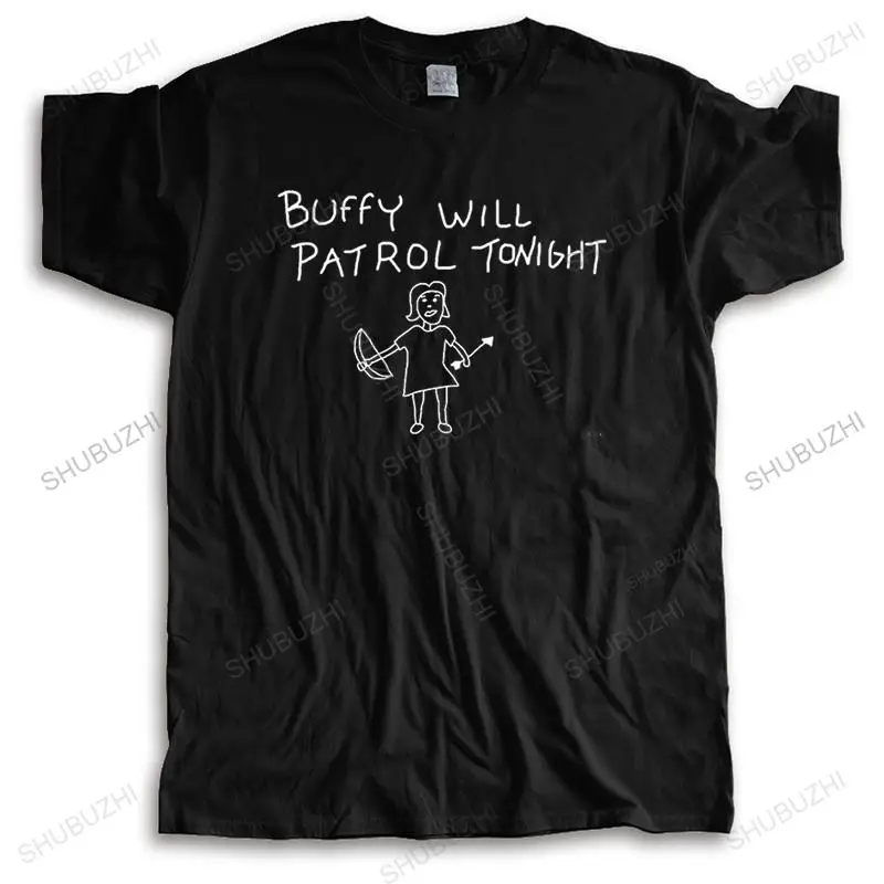 new cotton summer t-shirt fashion printing short sleeve Buffy Will Patrol Tonight unisex streetwear tee-shirt Vintage style tees