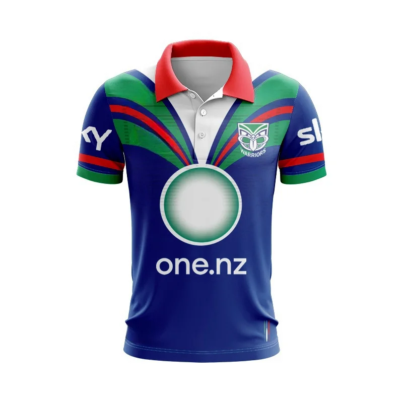 POLO 2024 NEW ZEALAND WARRIORS MENS REPLICA HOME JERSEY(Custom name and number )