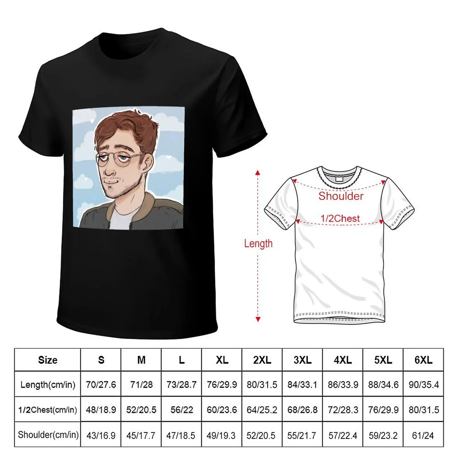 Garrett Watts T-Shirt anime figures kawaii clothes shirts graphic tees oversized t shirt men