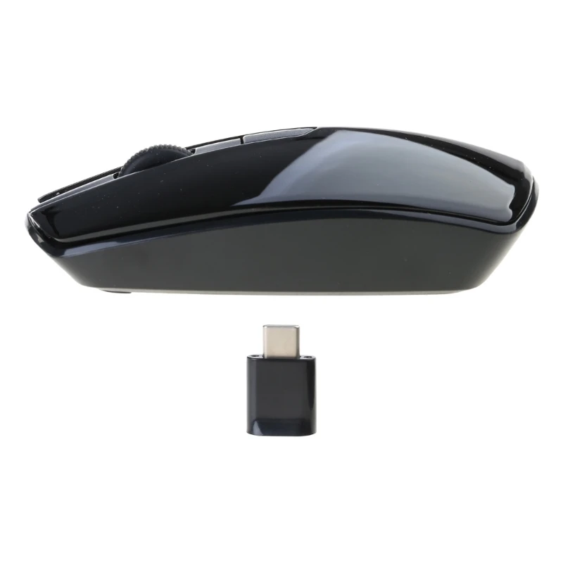 Universal 2.4G Type Wireless Mouse Type-C Adapter 2.4G Quiet Cordless Mice Suitable for USB Devices 4 Buttons User Friendly image 3
