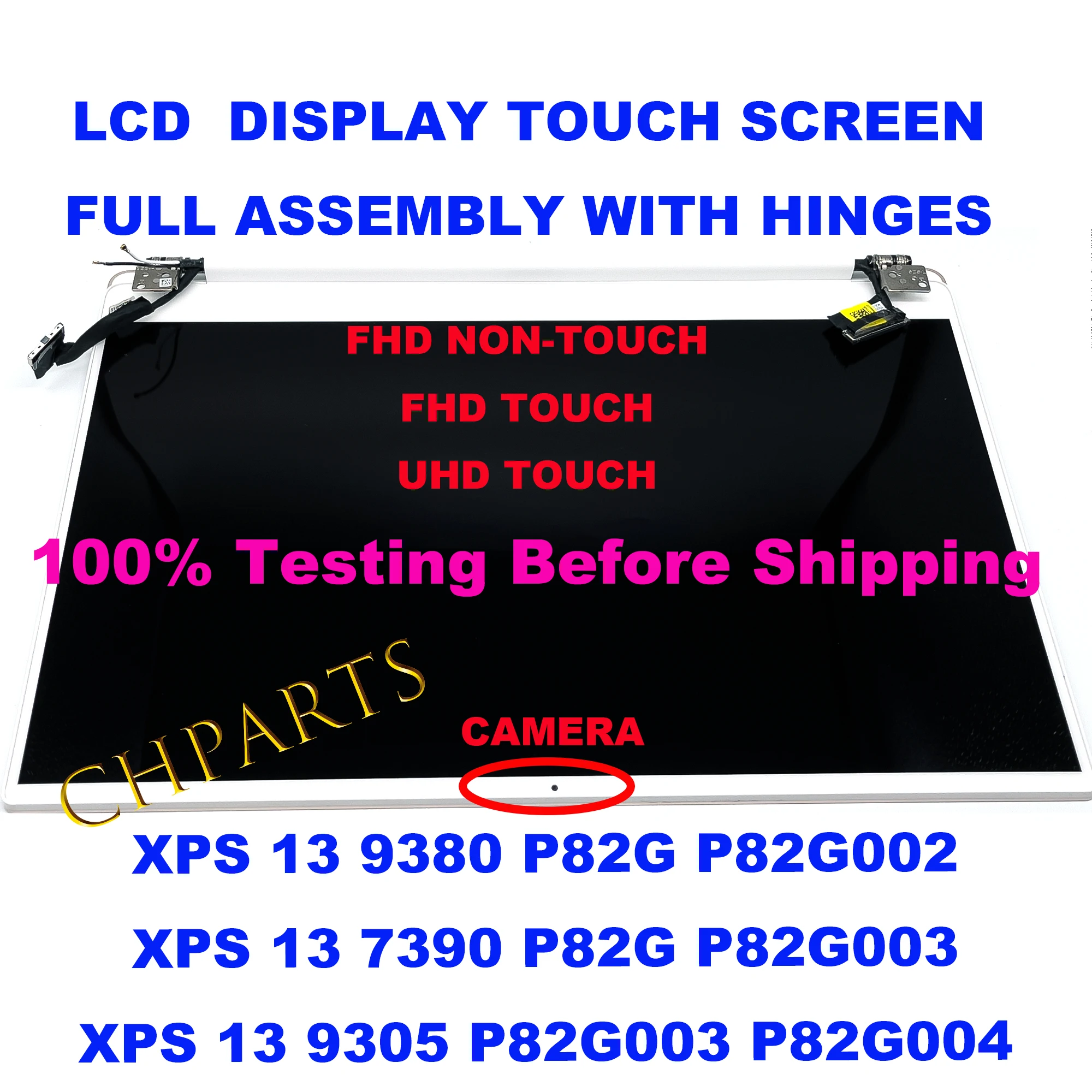 13.3 ''LCD تعمل باللمس شاشة كمبيوتر محمول مجموعة قطع غيار لديل XPS 13 7390 P82G P82G003 9380 P82G002 9305 P82G004 عرض لوحة