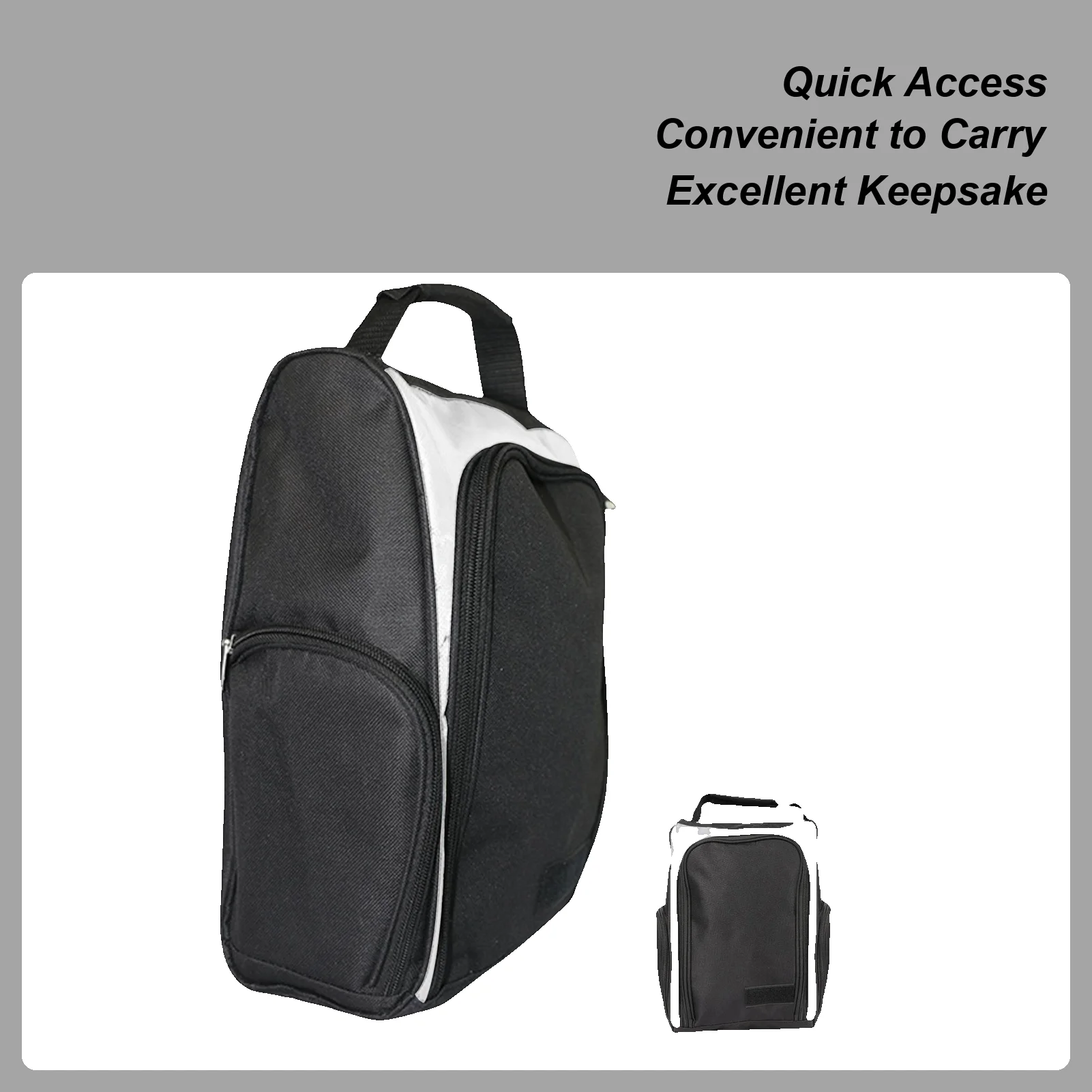 

Shoe Bag Zippered Storage with Handle Shoe Carrier Bags with Side Accessory Pockets for Travel Indoor Outdoor Backyard Driving