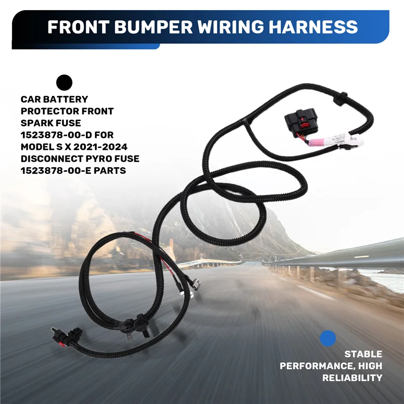 Durata Per Tesla Modello Y 2024 Paraurti Anteriore Radar di Retromarcia Cablaggio Cintura Fendinebbia Interfaccia 1489045-04-D 148904504D