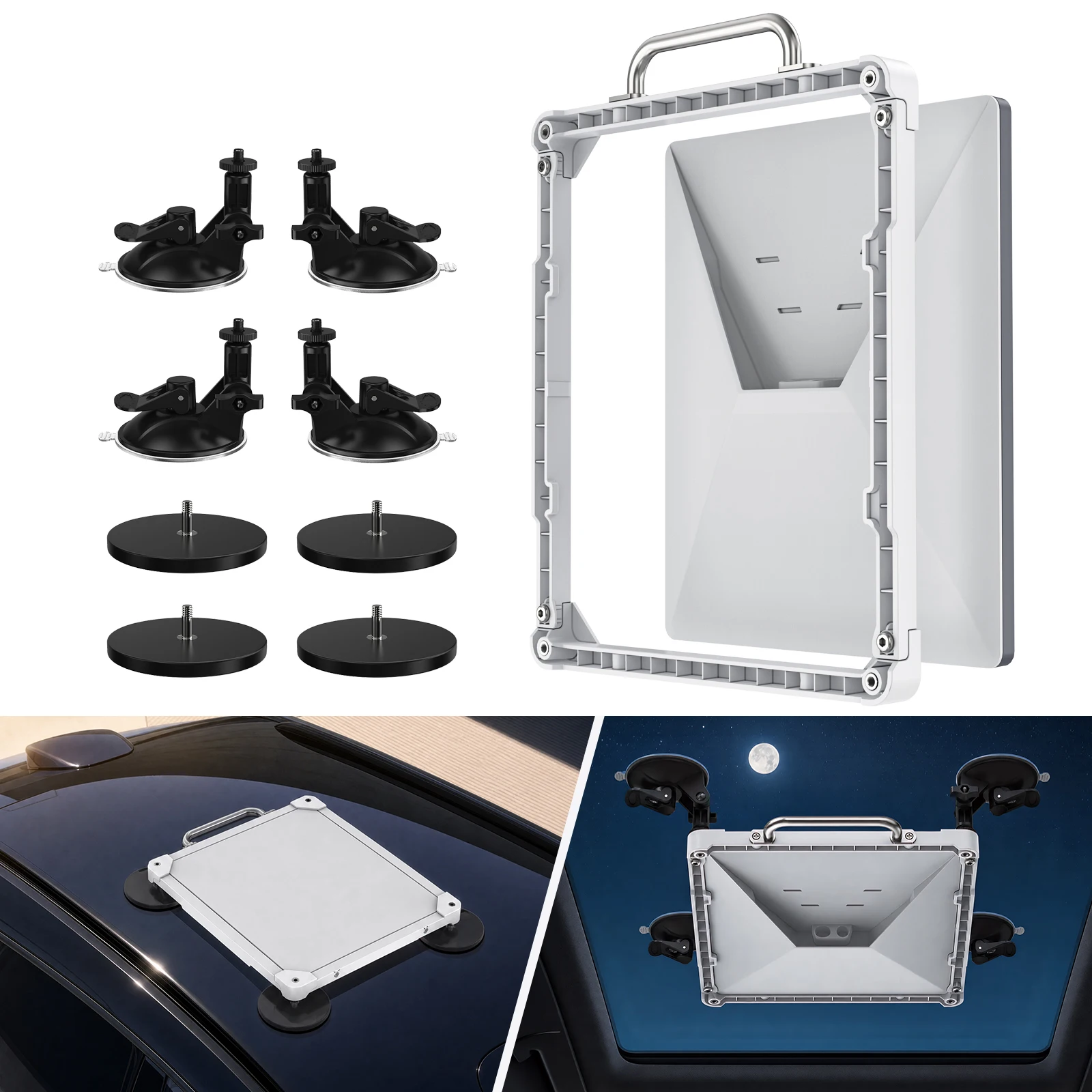 EPUP SK0173S Pro 2in1 Magnetic Suction Cup Mount Kit 264lbs Holding Force No Drill Bracket Compatible with Starlink Mini/Mini X
