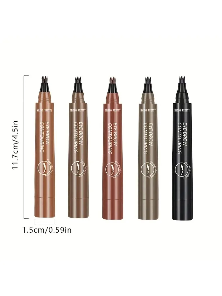 1Pcs Eyebrow Pen Waterproof Fork Tip Eyebrow Tattoo Pencil Dark Brow Gray Long Lasting Fine Sketch Liquid Eye Brow Pencil