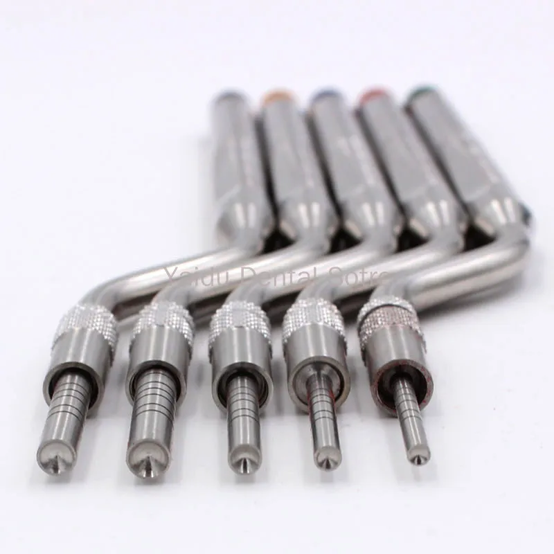 3Sets Dental Implant Osteotome Instrument Mandibular Sinus Elevator Tool Concave Tips Sinus Lifting Device 5pcs/set