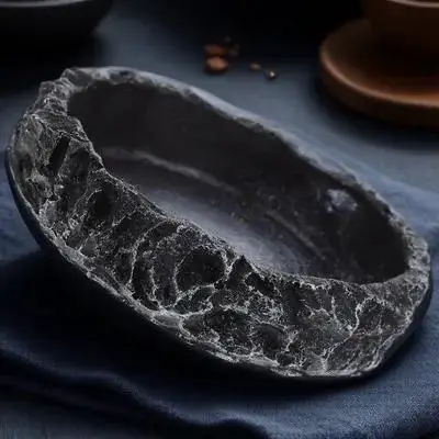 

Convenient Reptile Bowl Premium Resin Wear-Resistant Water Dish Non-Slip Decorative Feeding Bowl Reptile Accessories Household