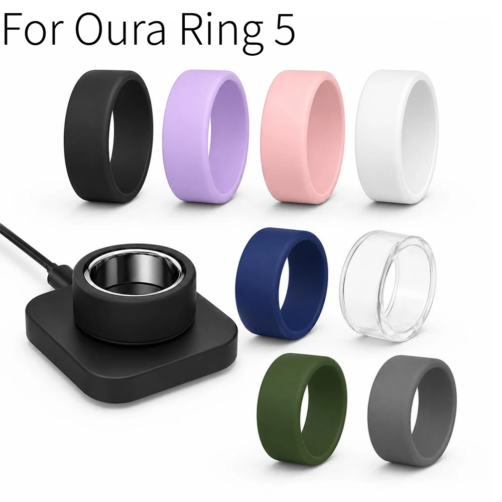 Silicone Ring Protective Case For Oura Ring 5 Rings Cover Anti-Scratch Working Out Accessories Men Women Case Finger Wrapper