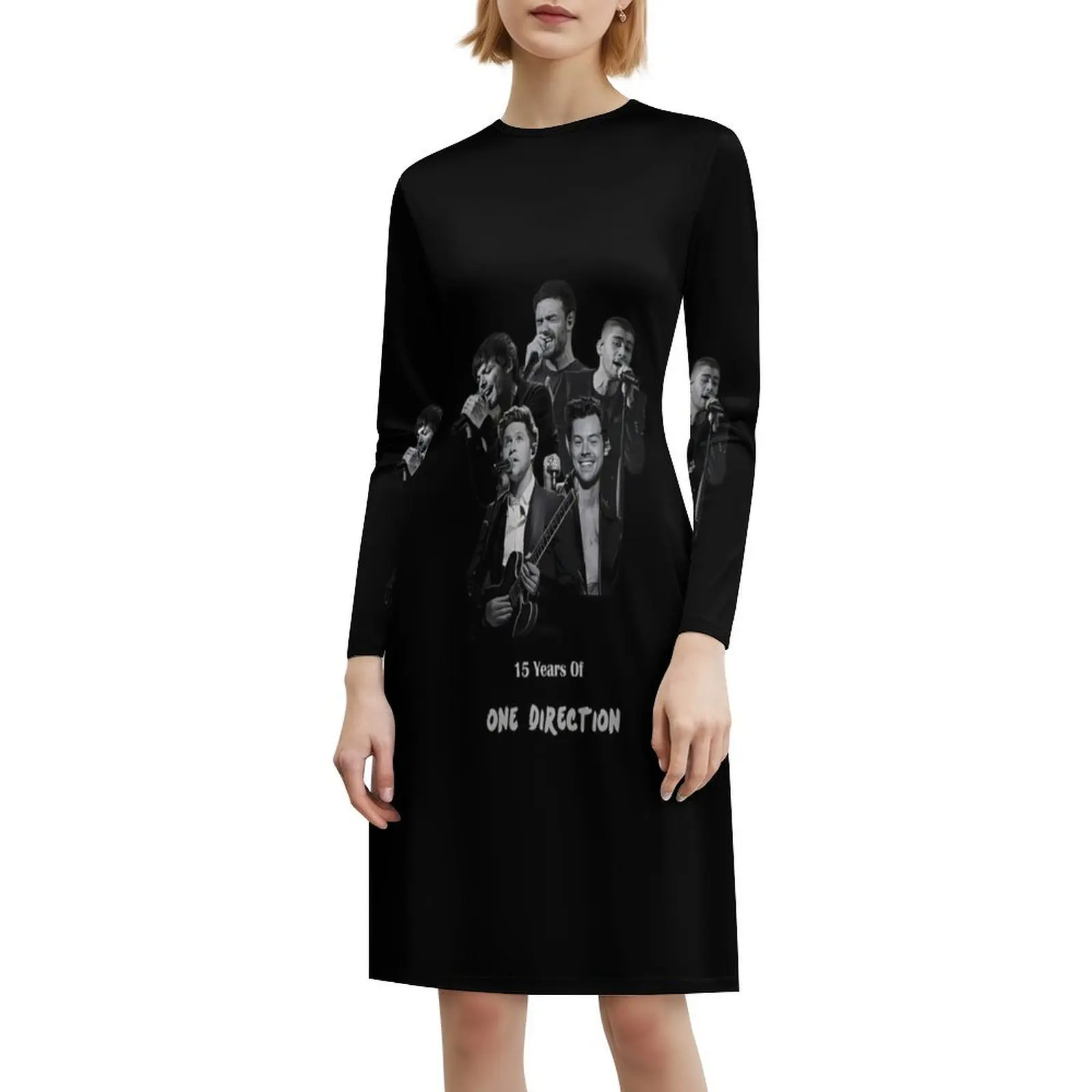 15 عامًا من فستان على الطراز الكوري 1D للنساء فستان كاجوال أنيق للحفلات أو الارتداء اليومي تصاميم اتجاهات Fanart الموسيقى الشعبية