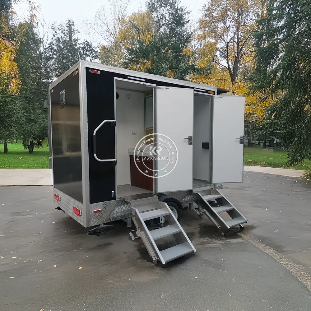 

Mobile Portable Toilet Camping Wc Toilet Shower Restroom Trailer Custom Outdoor Luxury Shower Bathroom Trailer For Sale