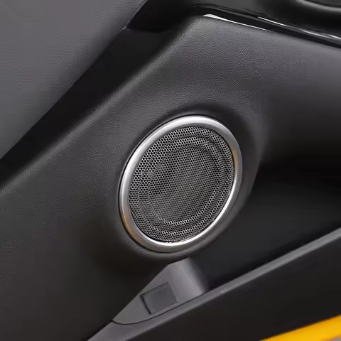 suitable For 2019-2025 Toyota GR Supra A90 ABS Carbon Fiber/Silver Car Door Speaker Ring Trim Sticker Interior Car Accessories
