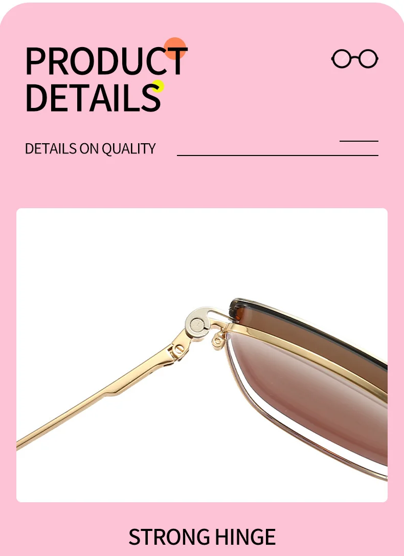 COHK Metall Frauen Cat Eye Sonnenbrille Polarisierte Luxus Marke Design Magnetische Sonnenbrille Clip Auf Optic Brillen Brillen Rahmen – Detail 7