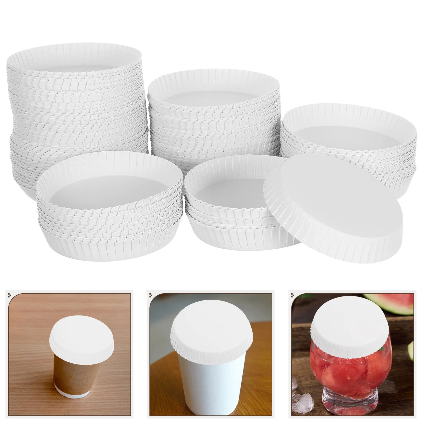 100 шт. одноразовые крышки для бумажных стаканов, для горячих и холодных напитков