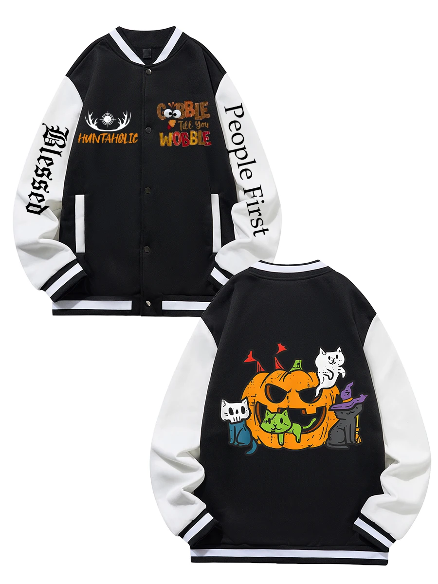 

Черная, синяя, зеленая, двусторонняя бейсбольная куртка унисекс с рождественским принтом XS-XXL, уличное пальто, теплая флисовая мягкая куртка