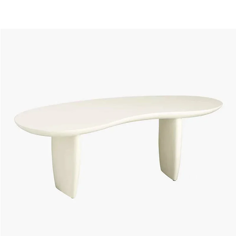 Nordic simple solid wood wabi style living room cloud coffee table, cream style coffee bean table small coffee table