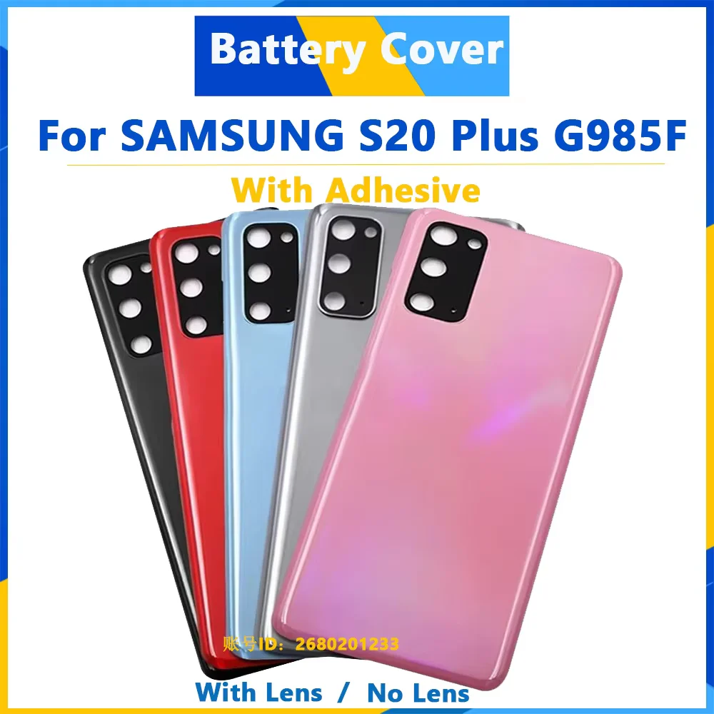 

Back Cover For Samsung Galaxy S20 Plus S20+ G985 Back Door Replacement Battery Case ,Rear Housing Cover With Camera Lens