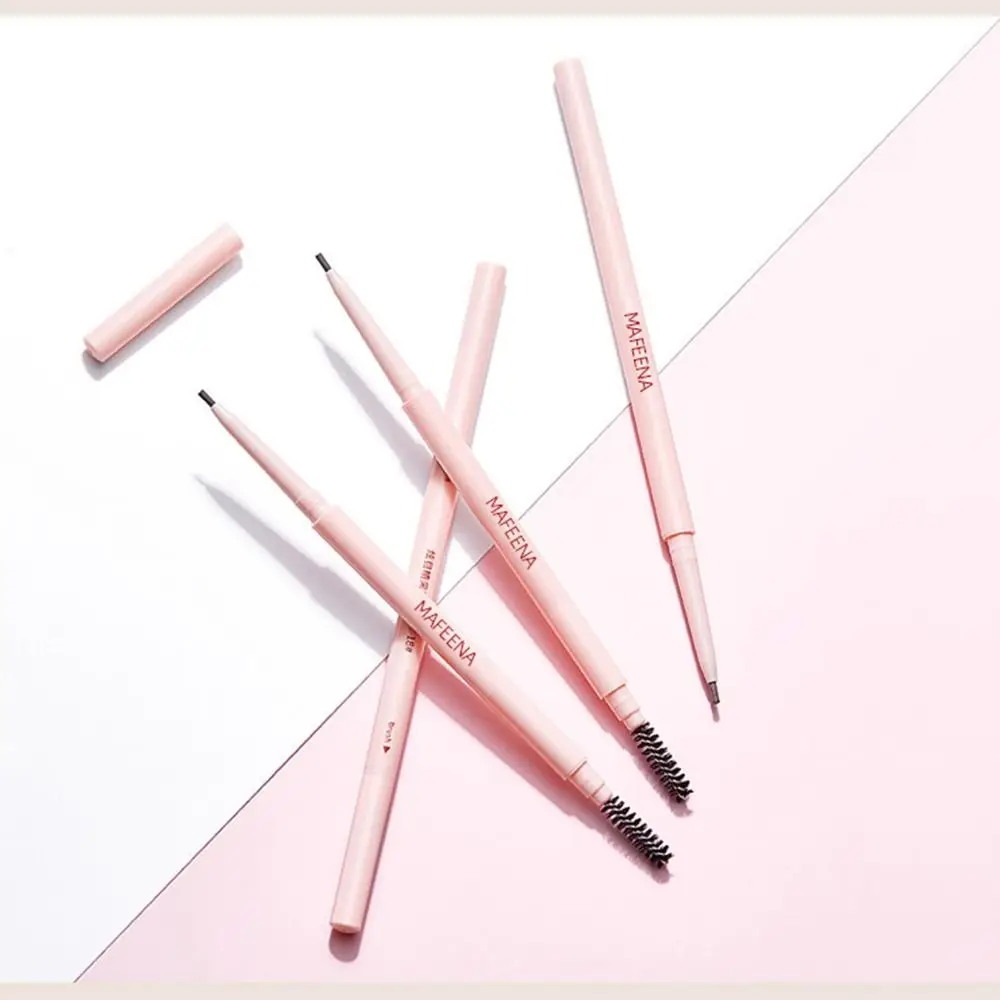 Nouveau crayon à sourcils Double extrémité 1.5mm 2 en 1 crayon à sourcils de maquillage Portable pour débutant Ultra fin définition des sourcils Shaper