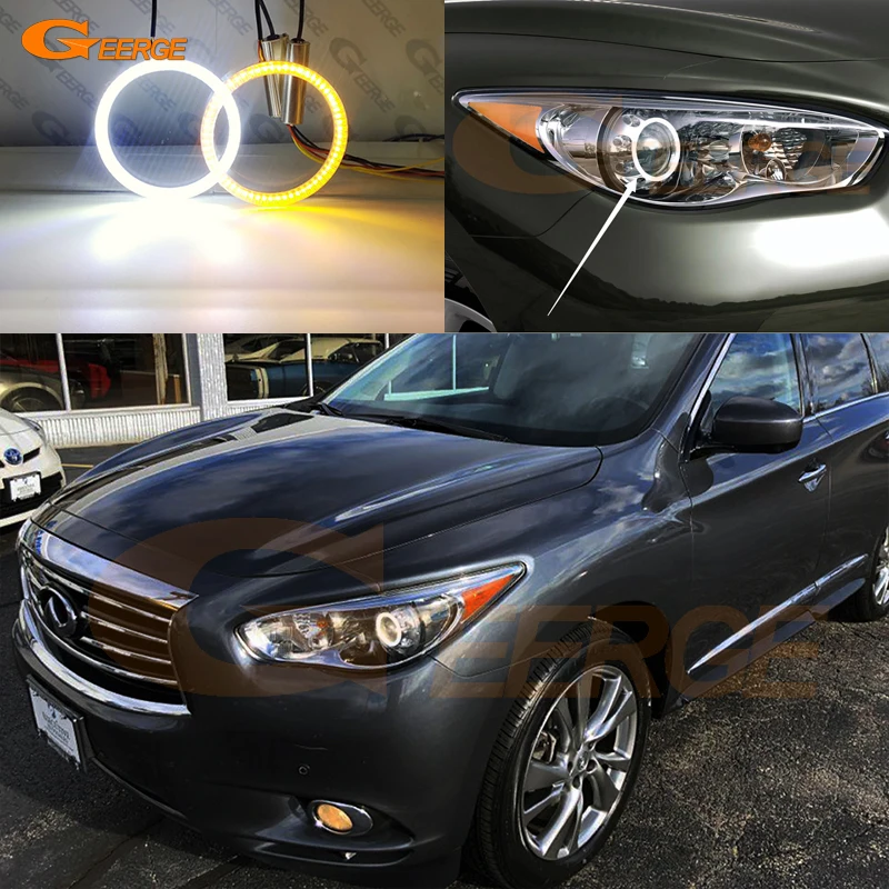 For Infiniti QX60 JX35 2012 2013 2014 2015 Excellent Ultra Bright SMD LED Angel Eyes Halo Rings Kit Day Light