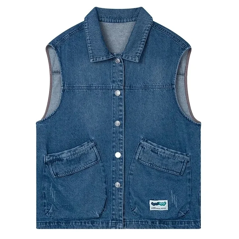 2024 Nieuwe Lente Herfst Koreaanse Denim Vest Jack Vrouwen Mouwloos Vest Jeans Jas Dames Casual Cowboy Jas Vest Dames Tops