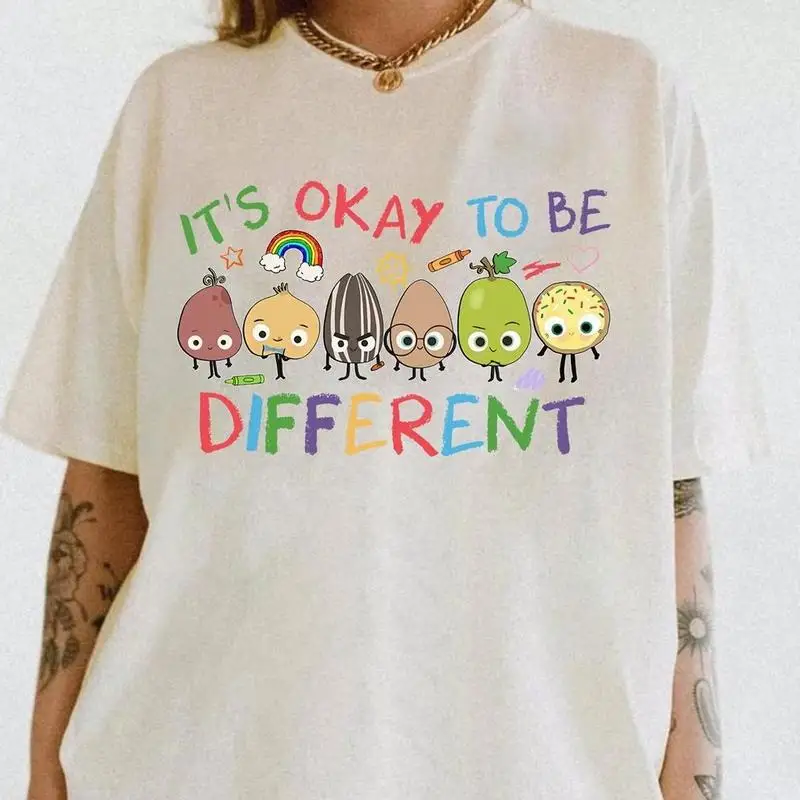 

It's Okay To Be Different Shirt, Sped Tee, Neurodiversity Gift, Special Education Shirt, AAC Teacher Shirts, RBT Shirt, School