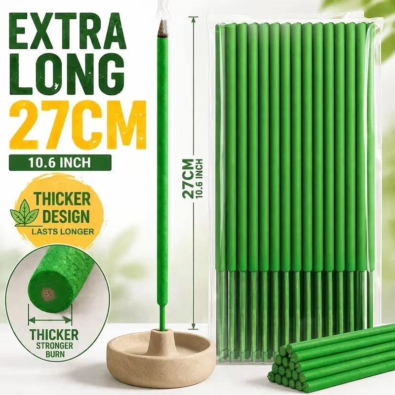 Thick Lemongrass Bamboo Skewer Mosquito Repellent Incense Sticks. Natural Aroma For Home & Outdoor