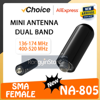 NA-805 Walkie Talkie Antenna VHF/UHF UV-5R MINI Antenna 4CM SMA-Female for Kenwood Quansheng Baofeng Radio Replacement Accessory